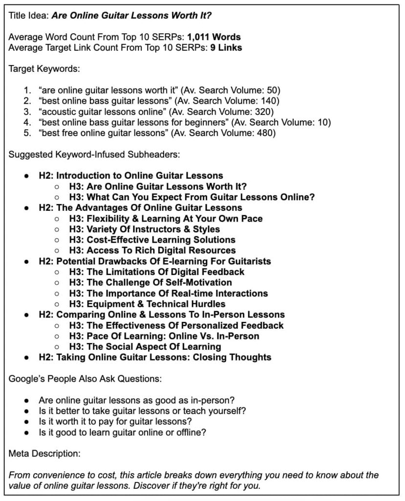 An online lesson plan for march.