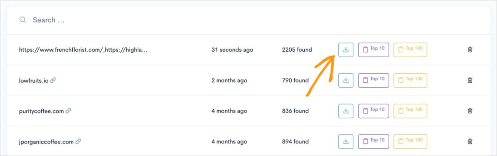 Download your competitors' keywords.