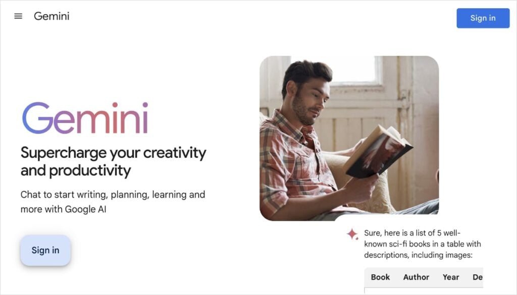 Google Gemini is one of the best AI  blog SEO tools for writing content.