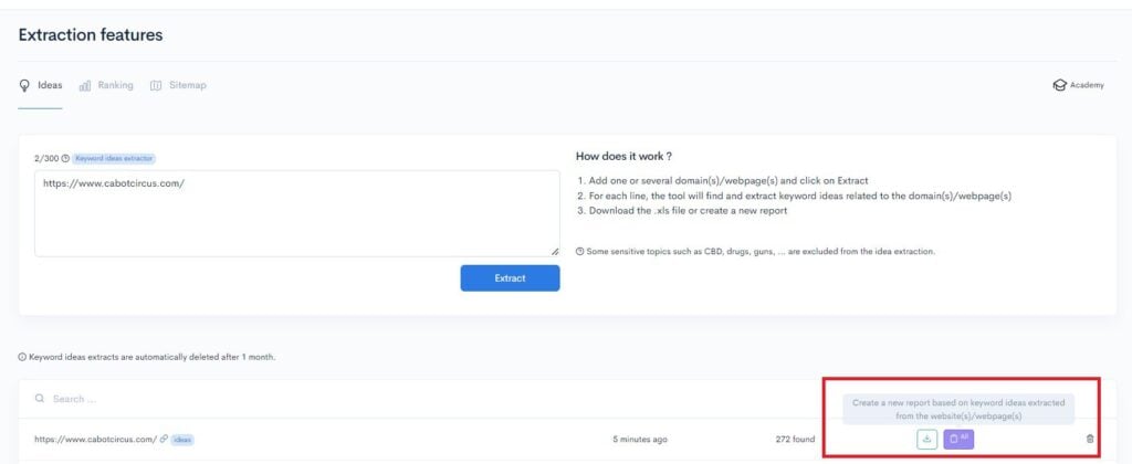 A screenshot of the settings page in a WordPress website featuring SEO keywords and ranking options.