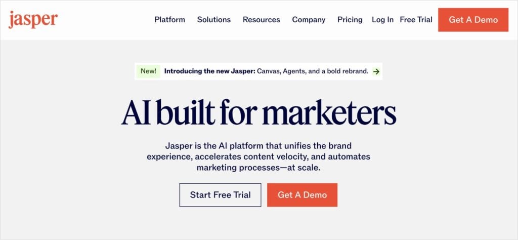 Jasper, an AI SEO tool for marketers.