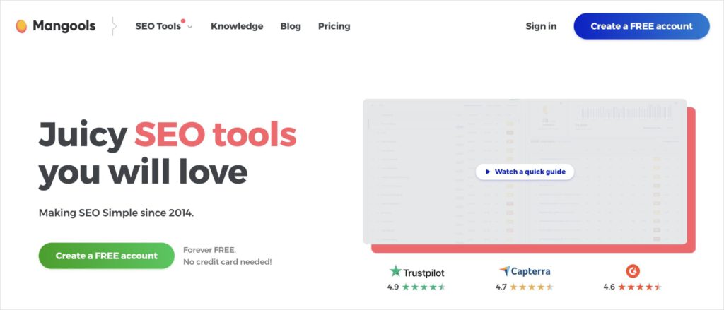 Mangools KWFinder, another pick for the best long-tail keyword research tools.