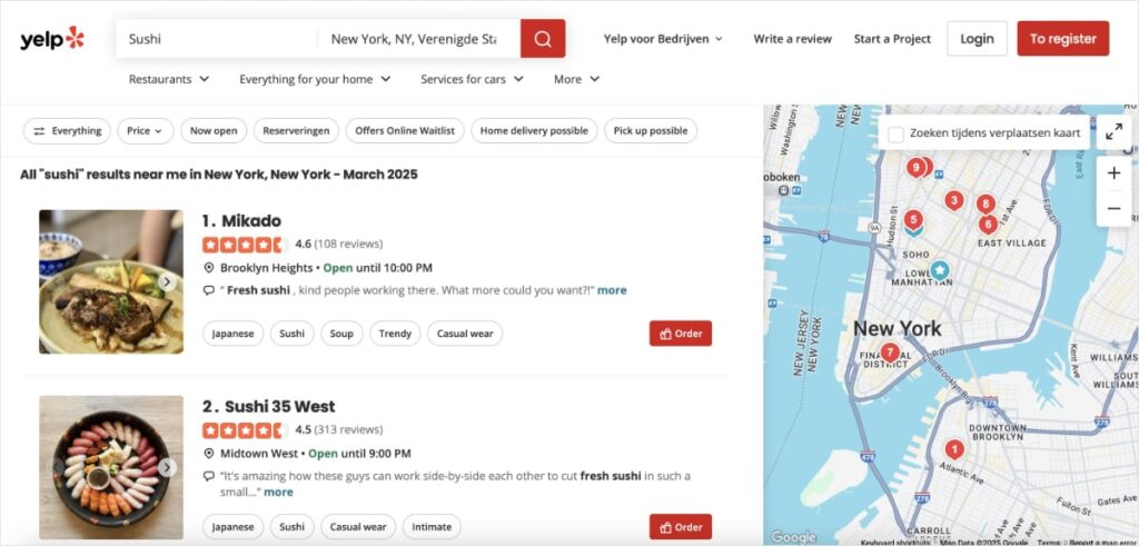 Yelp is an example of an online directory that's easy to use for DIY SEO.