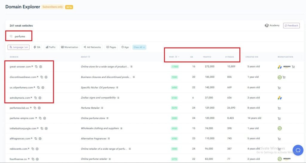 A screenshot of a dashboard with a number of options highlighted, specifically related to Mangools, a powerful keyword research tool.