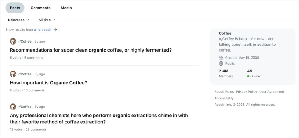 Reddit is an online forum you can use for advanced keyword research.