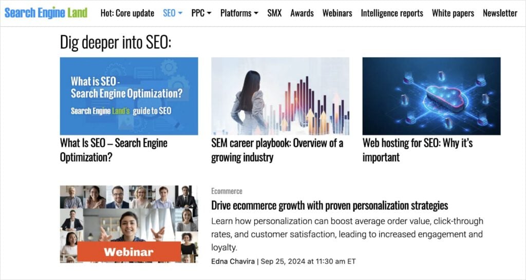 Search Engine Land has several SEO blogs. 