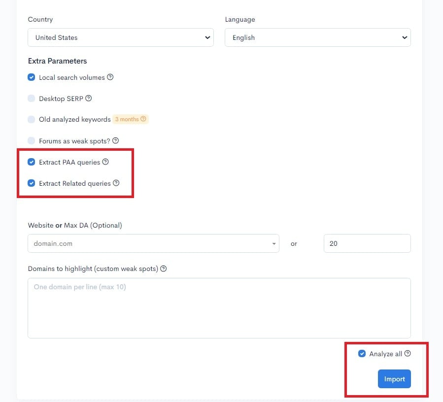 A screenshot showcasing the language settings in a Google account with a focus on SEO keywords and low-hanging fruits for ranking.