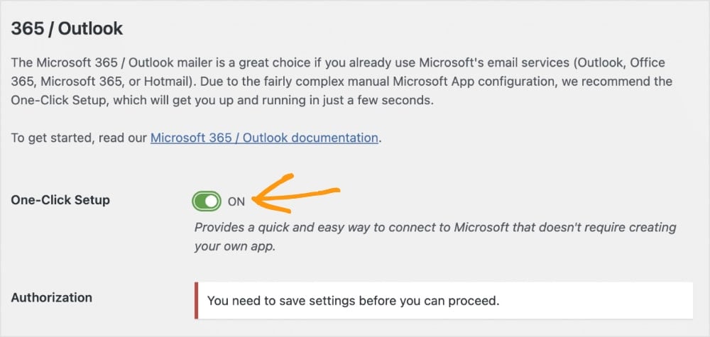 WP Mail SMTP one-click setup.