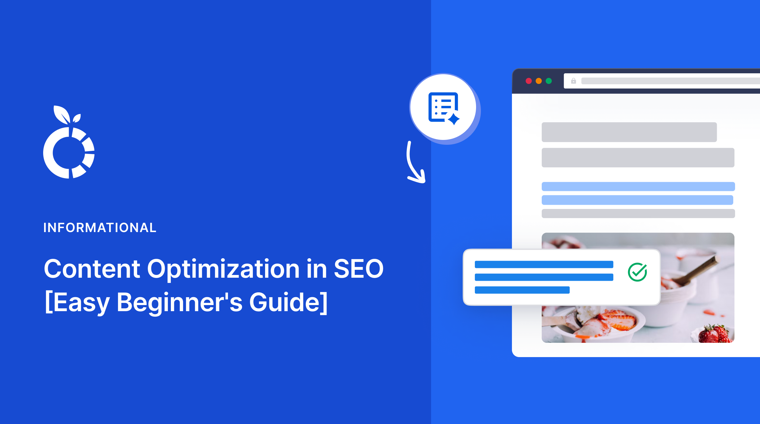 Content optimization in SEO.