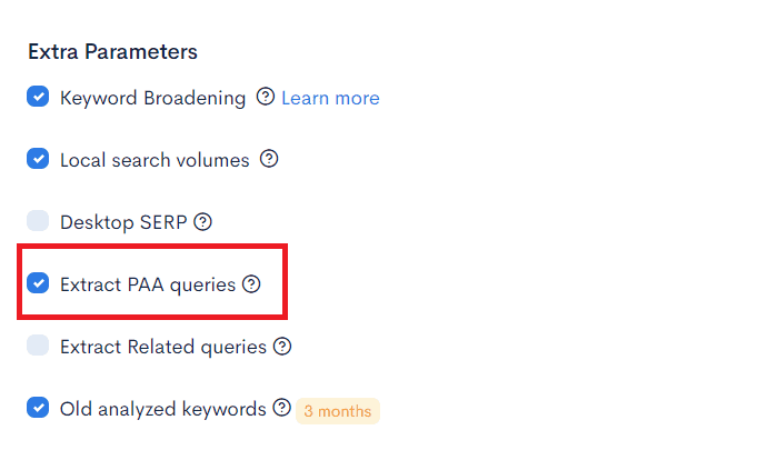A screenshot of the pfa search box displaying easy keywords in the niches of Air Fryer, Pets, and Travel.