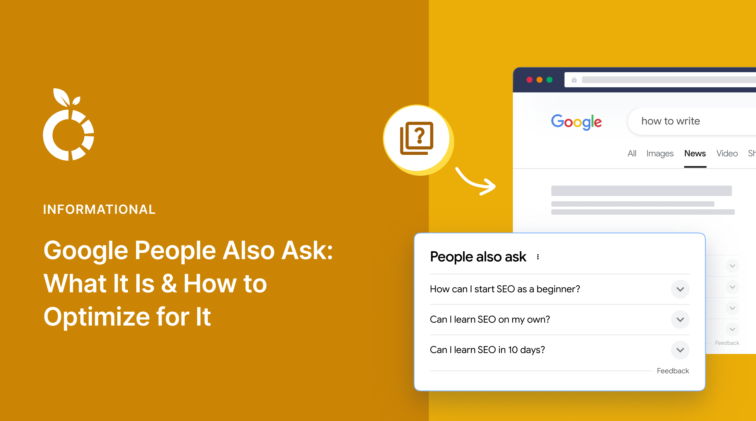 Google People Also Ask banner.