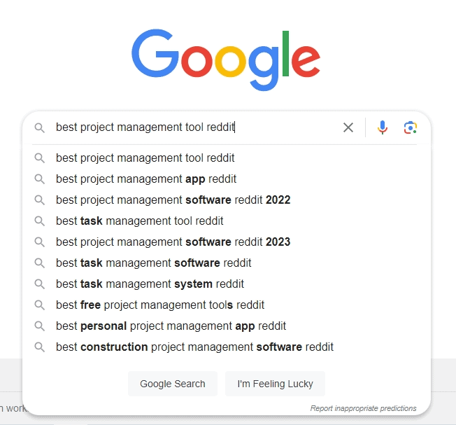 example of reddit queries