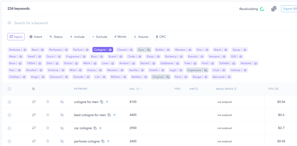 A screenshot of a page showing a number of different items.